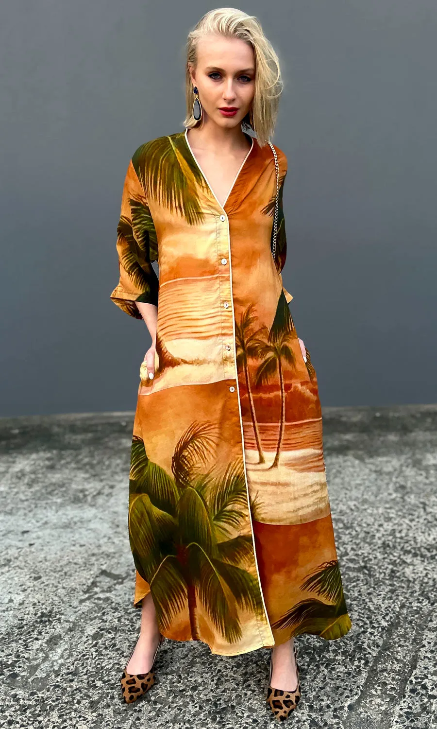 Cristina Allegra Palm Dress