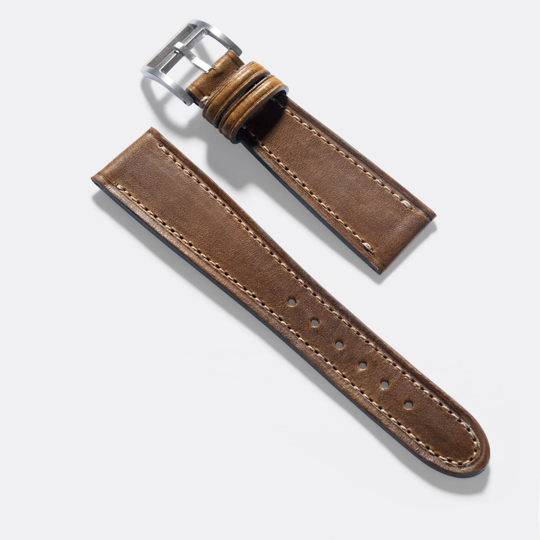 Crème De Marrons Brown Leather Watch Strap