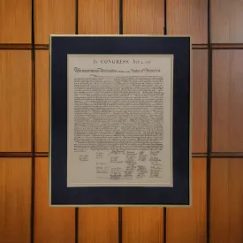 Declaration of Independence in Classic Finish Metal Frame