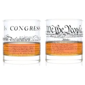 Declaration of Independence Rocks Glasses