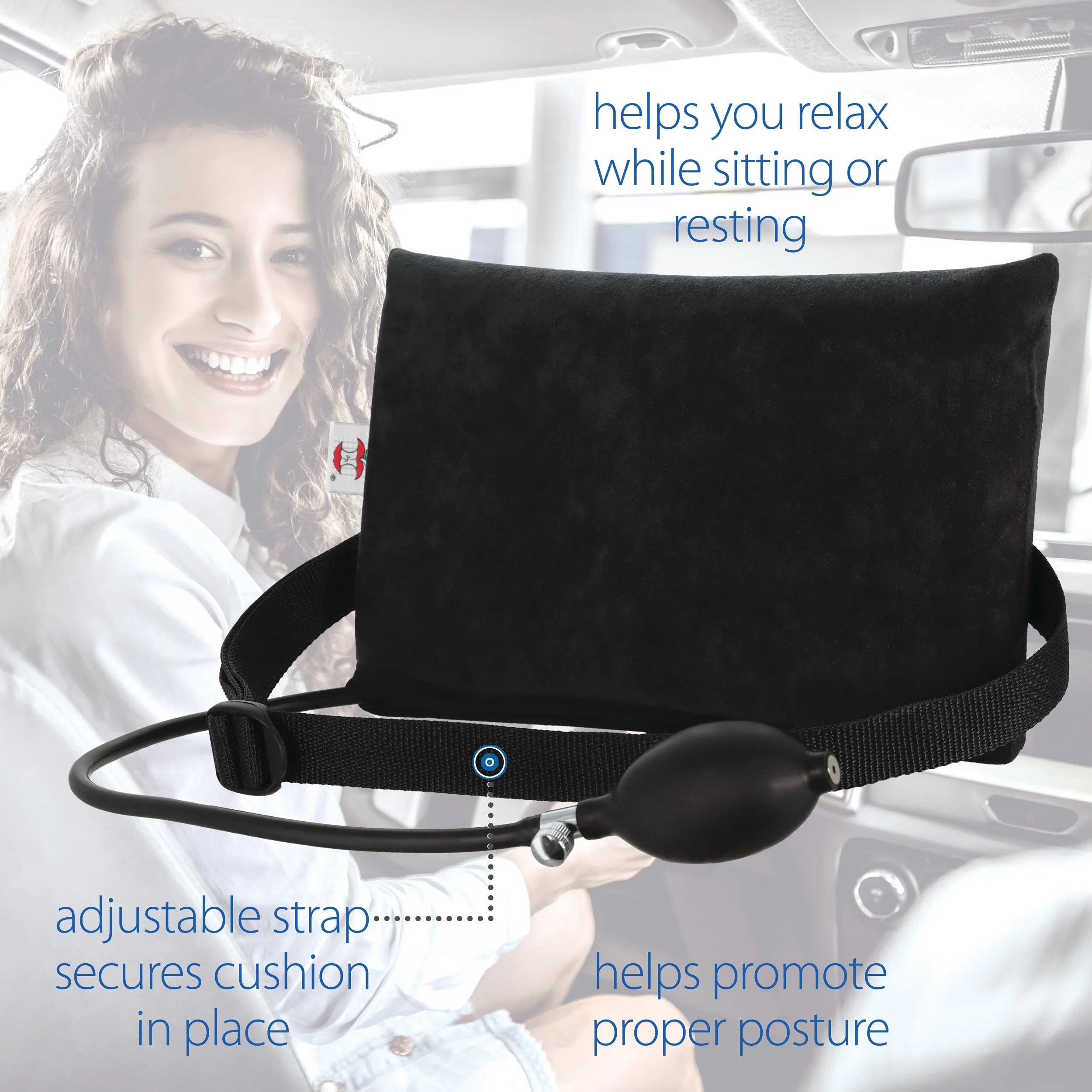 Deluxe Small Inflatable Lumbar Cushion