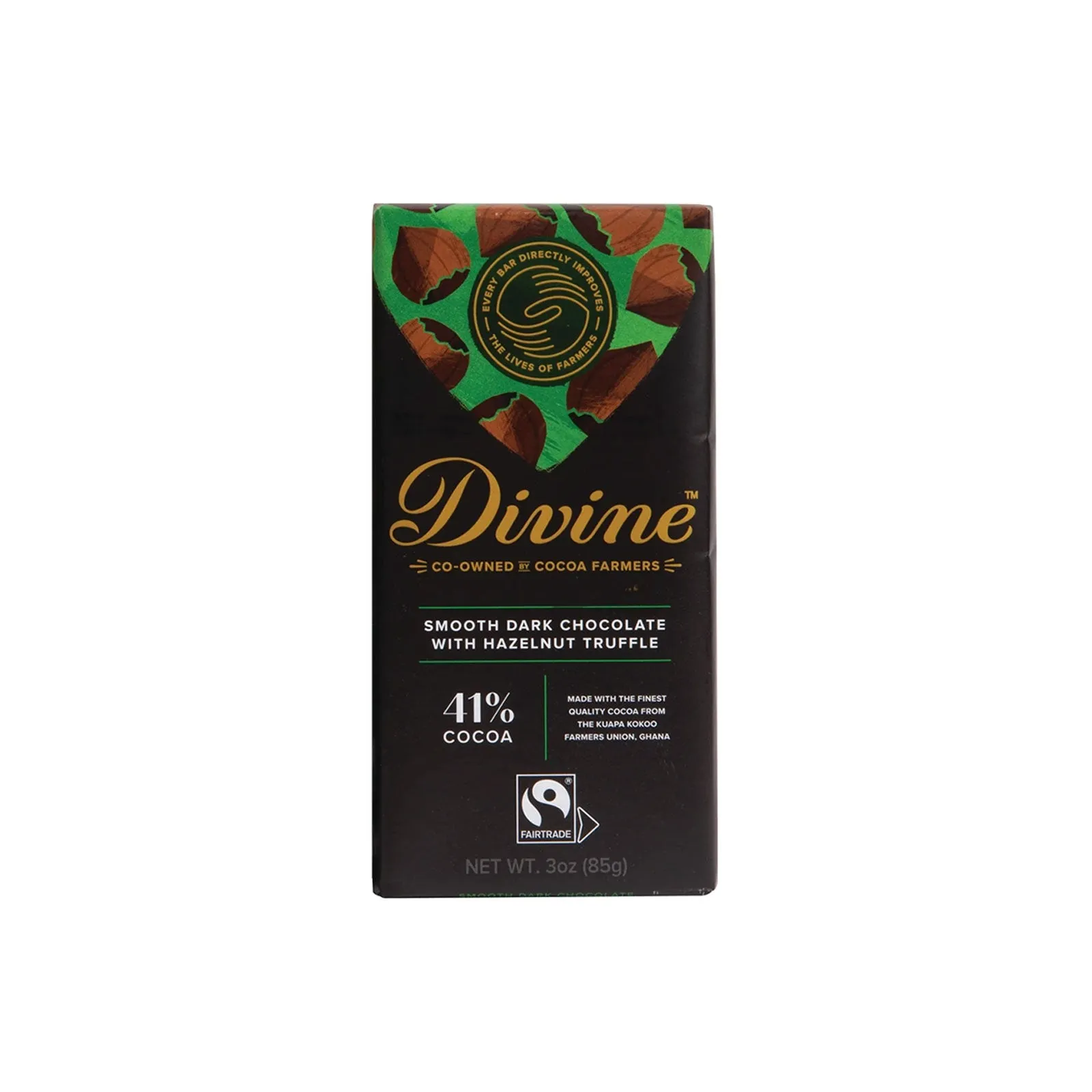 Divine Bar, Dark Chocolate Hazelnut Truffle