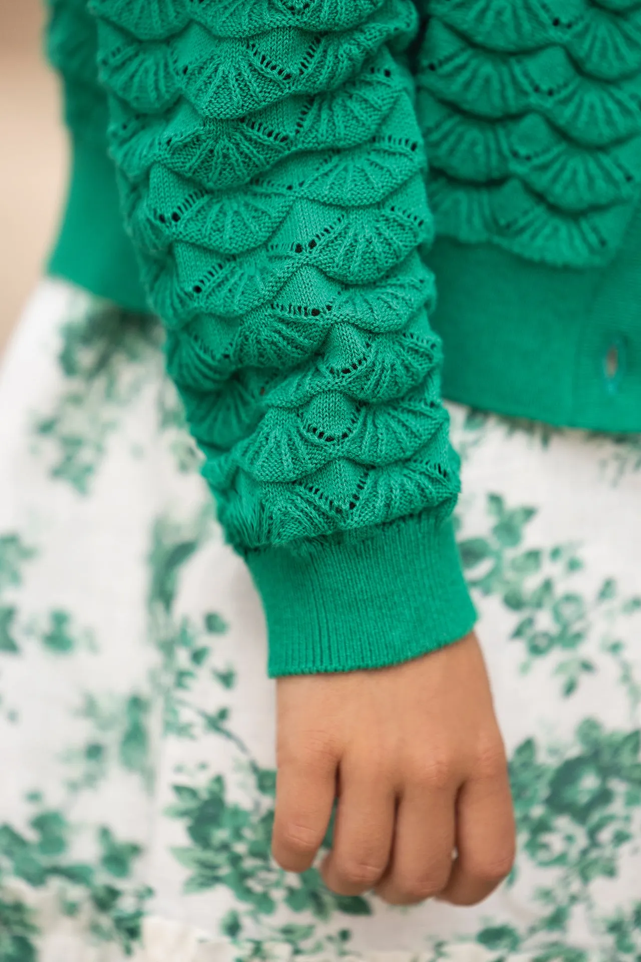 Dress - Green Print Flower