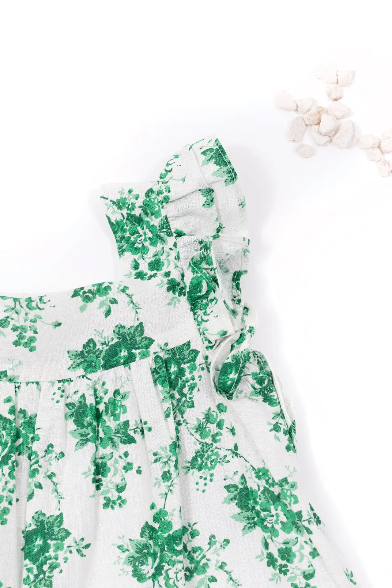 Dress - Green Print Flower