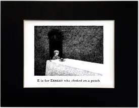 E is for Ernest who choked on a peach Print