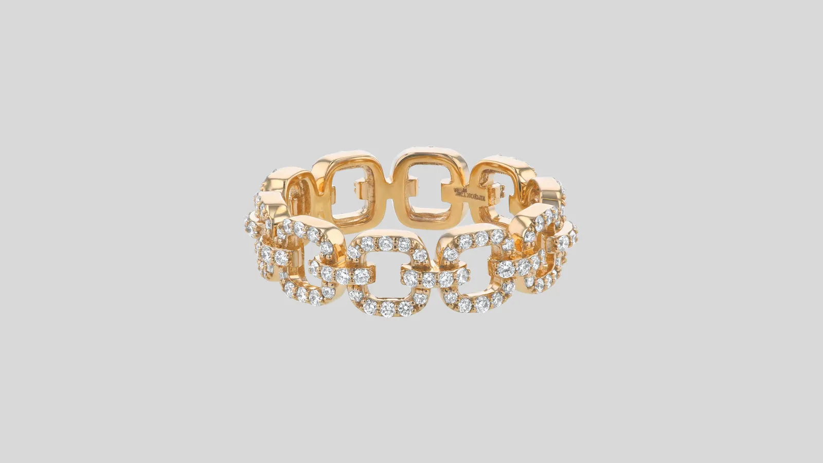 Eternity Diamond Link Ring