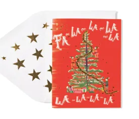 Fa La La La Christmas Holiday Greeting Card