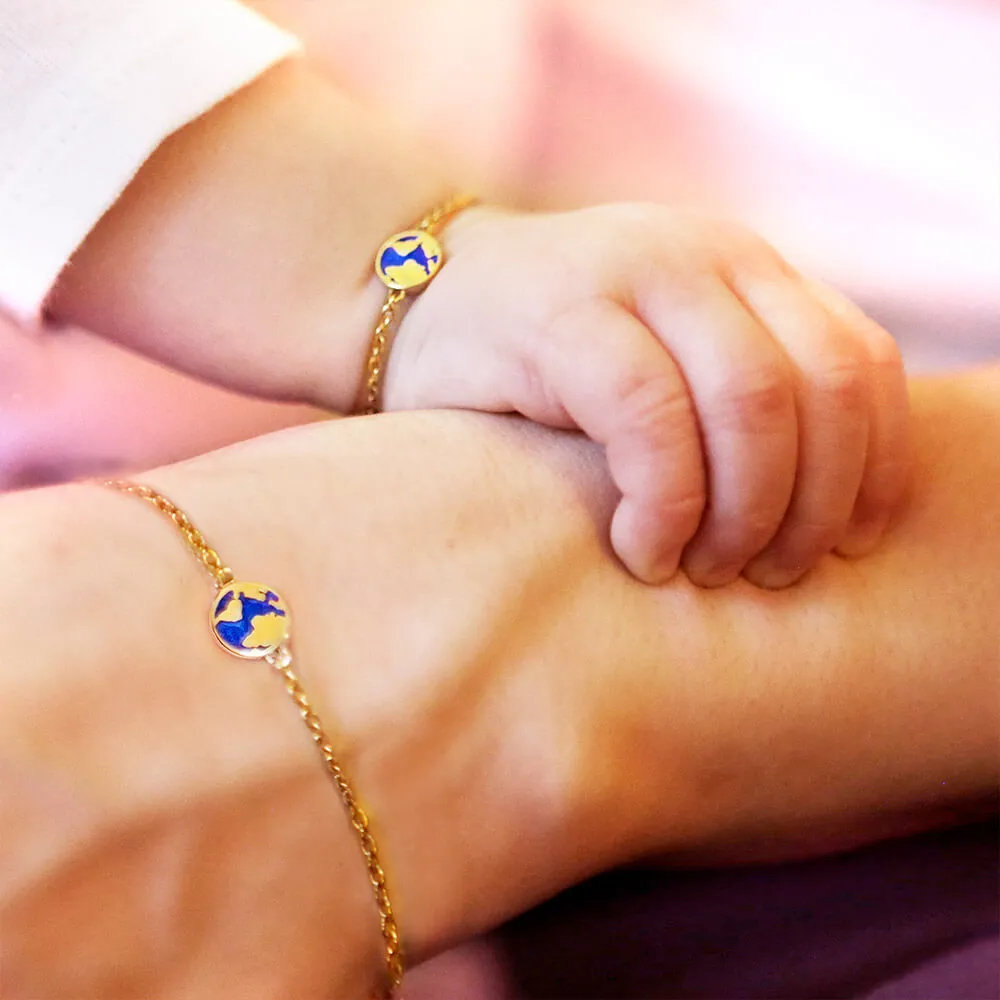 Globe Baby Bracelet, Gold