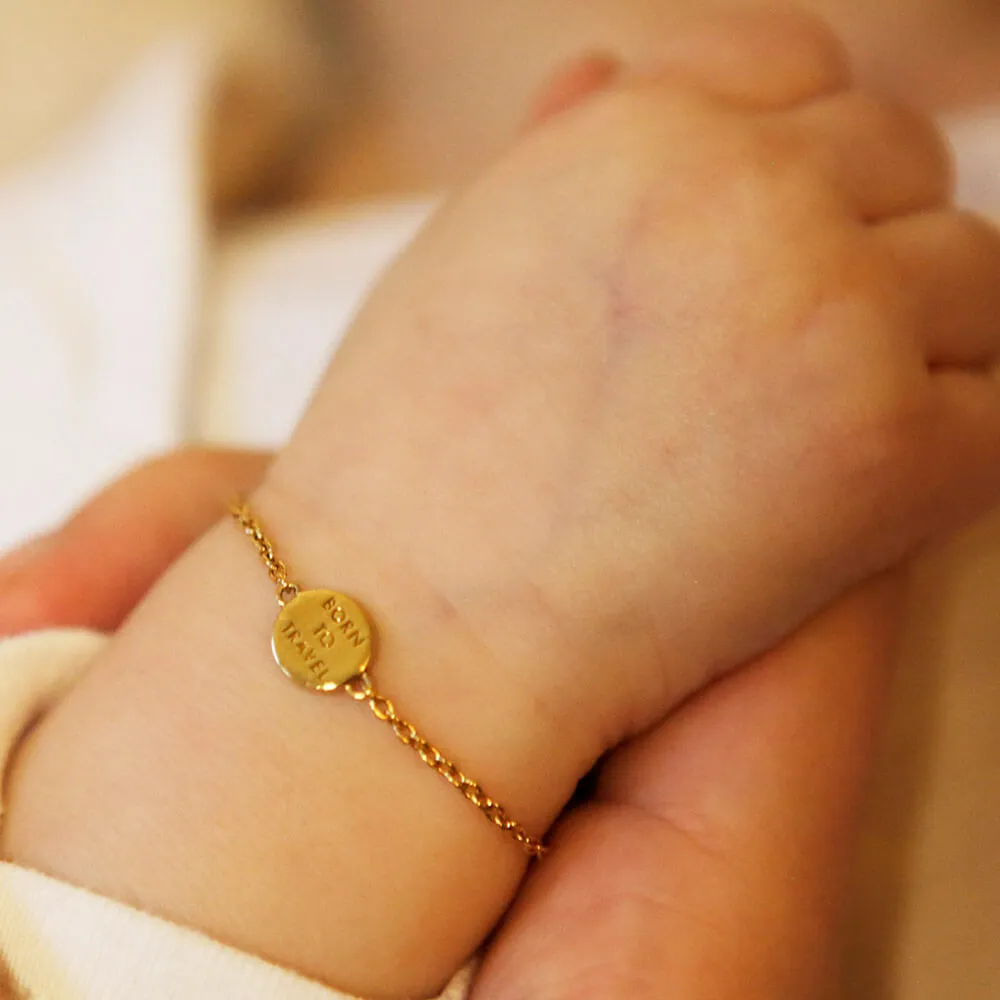 Globe Baby Bracelet, Gold