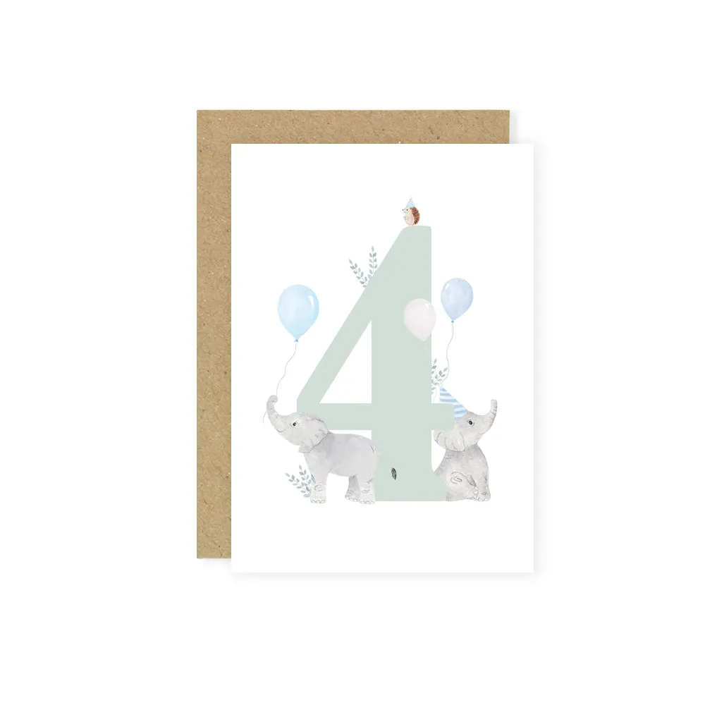 Greeting Card - 4th Birthday Card