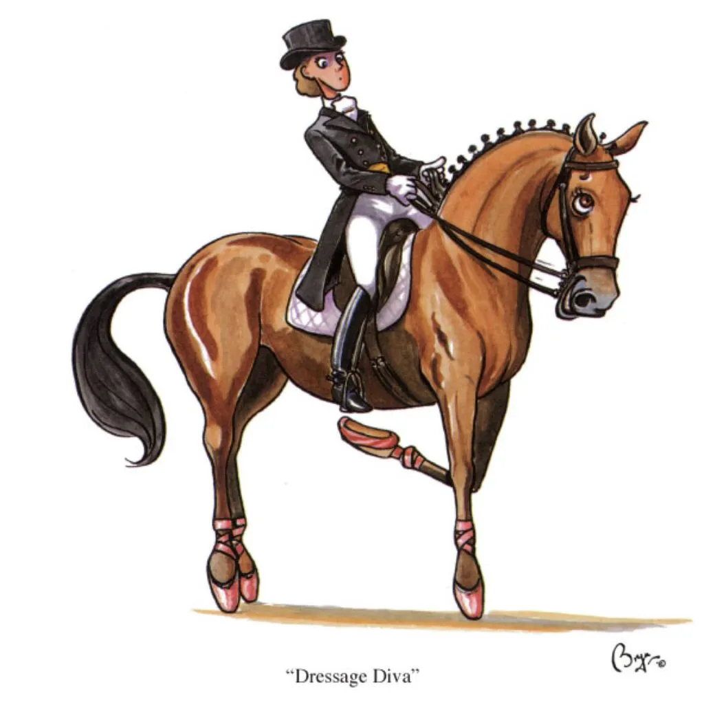 Greeting Card Dressage Diva