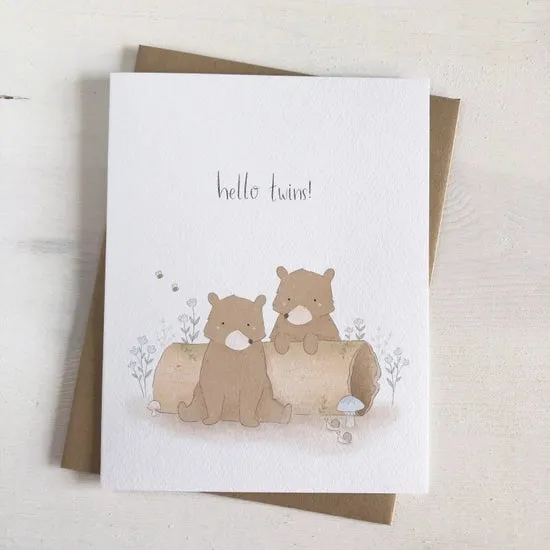 Greeting Card -  Hello Twins