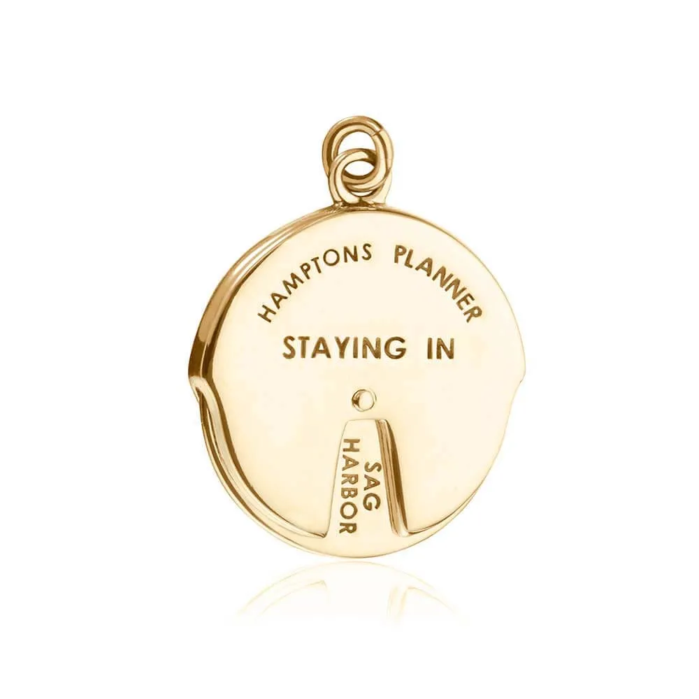 Hamptons Spinner Charm New York Gold