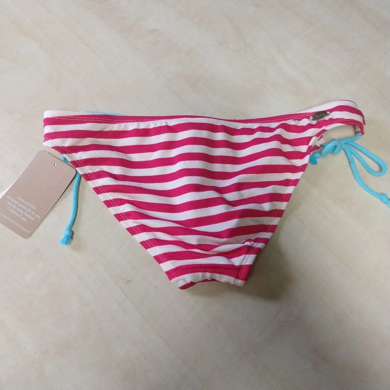 Hobie Cherry Stripe Nautical Bikini Bottom Small