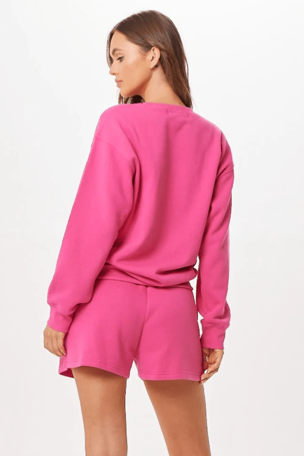 Hot Pink Palm Beach Jet Setter Surf Wash Crewneck