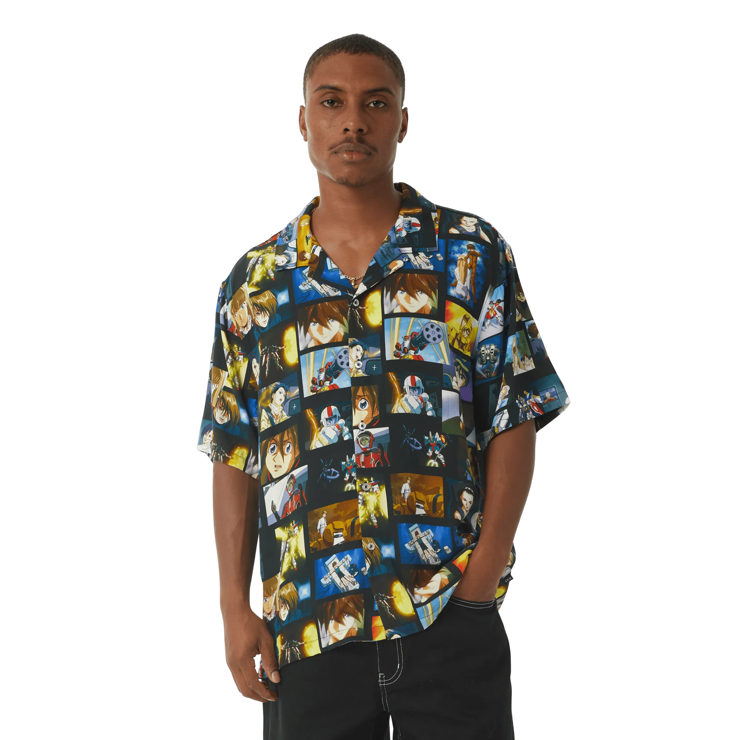 HUF x Gundam Screenshots Resort Shirt