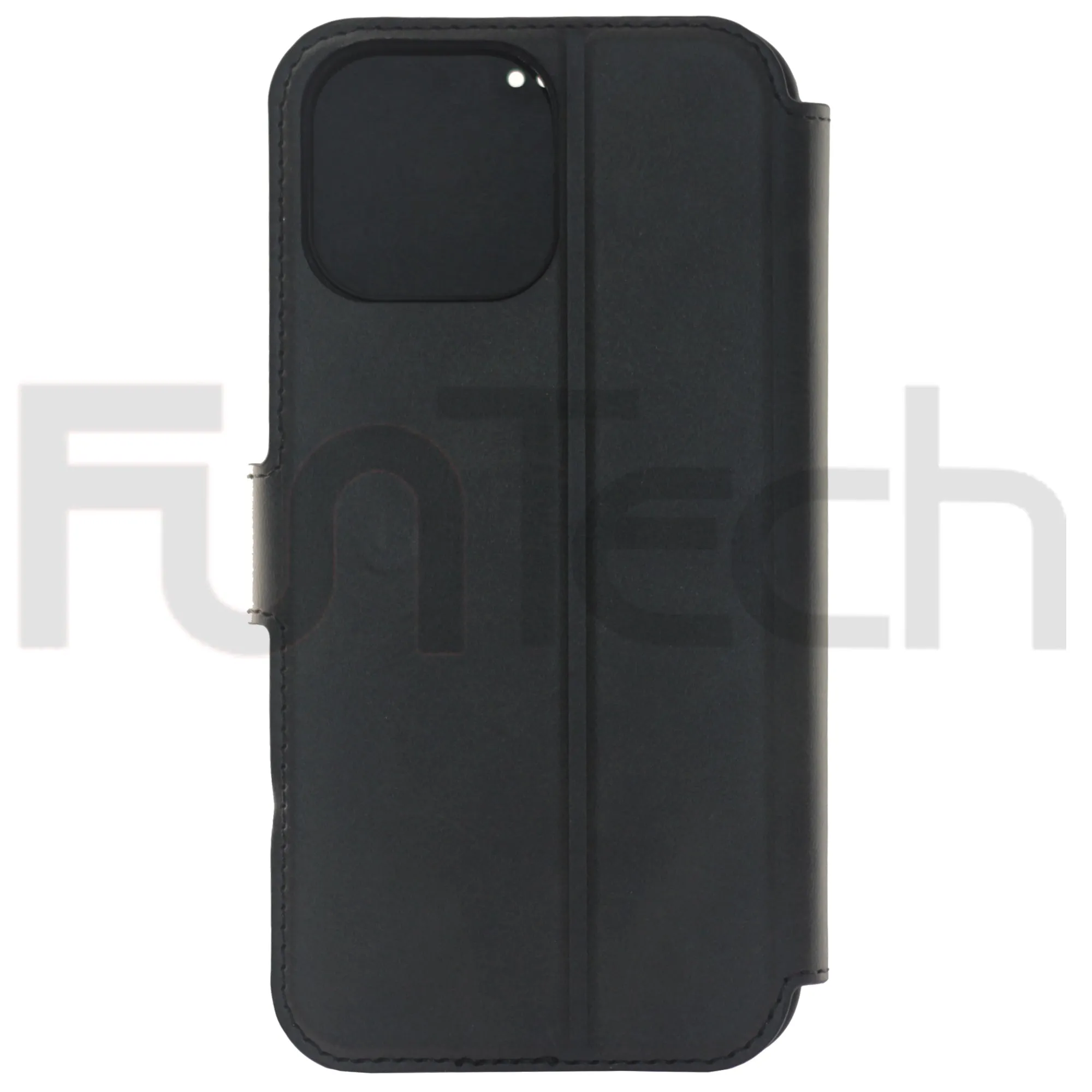 iPhone 13 Pro Max Case, Leather Wallet Case, Color Black.