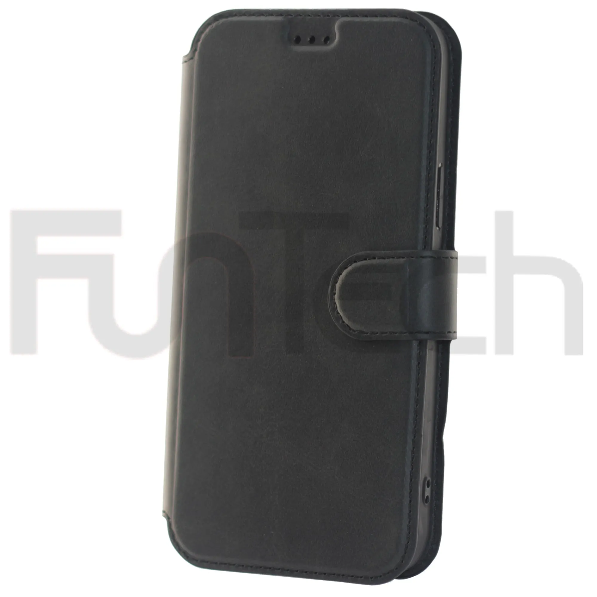 iPhone 13 Pro Max Case, Leather Wallet Case, Color Black.