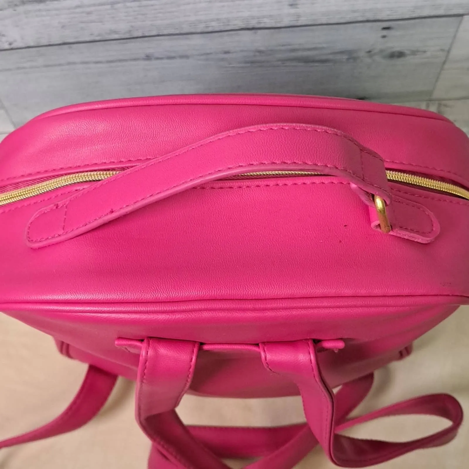 Juicy Couture Hot Pink & Black Sequined Backpack Purse