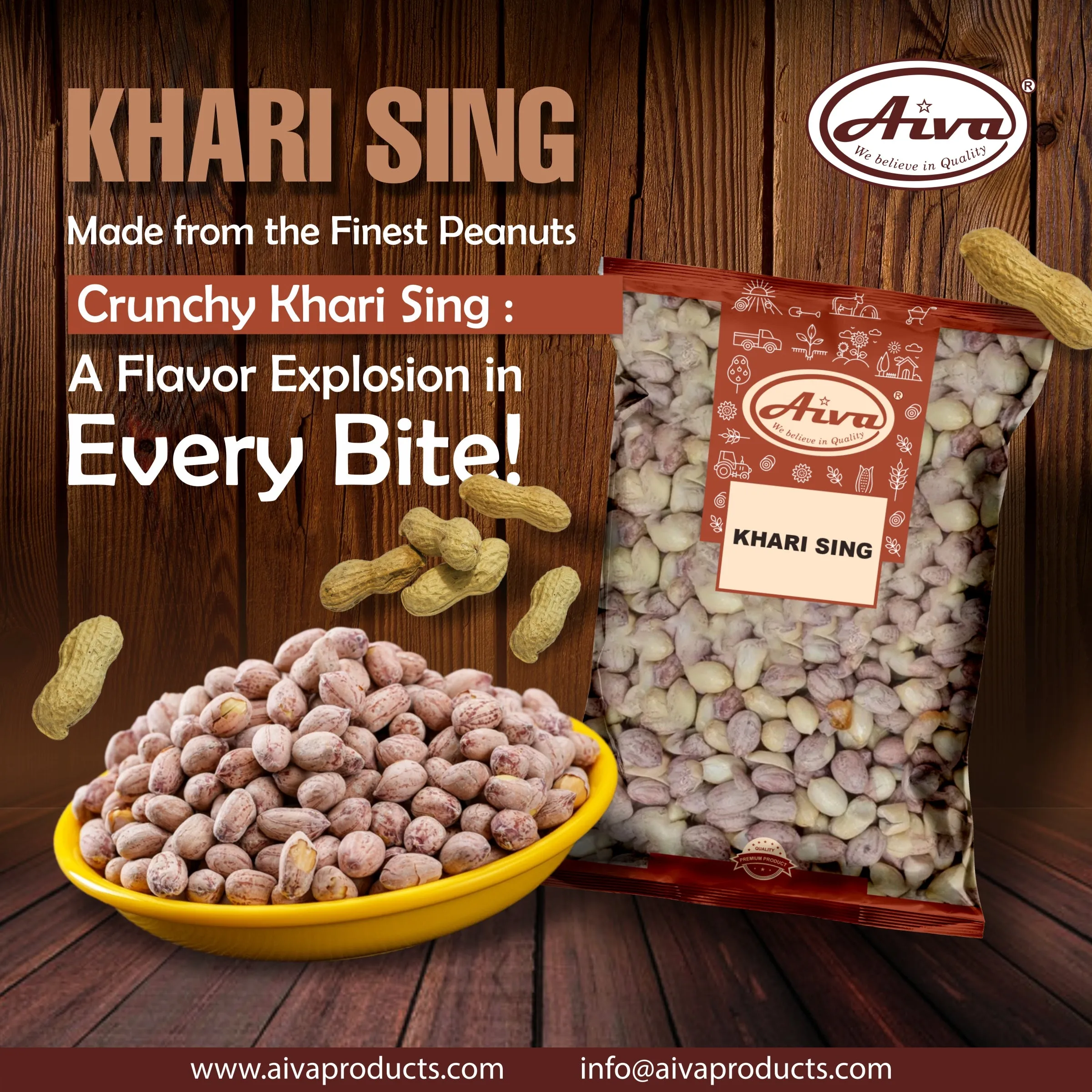 Khari Sing (Roasted and salted Peanuts with husk) 500gm Vacuum Pack