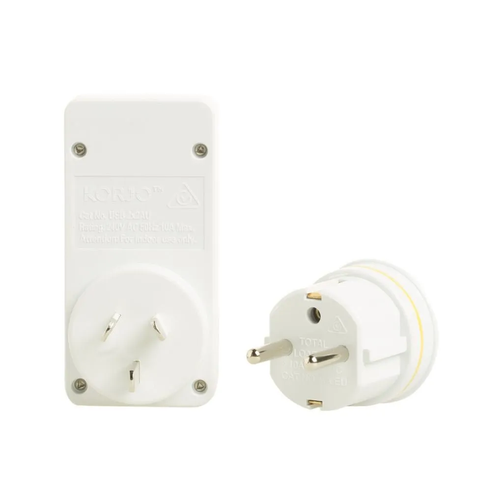 Korjo USB – Europe Travel Adaptor USB2X2EU