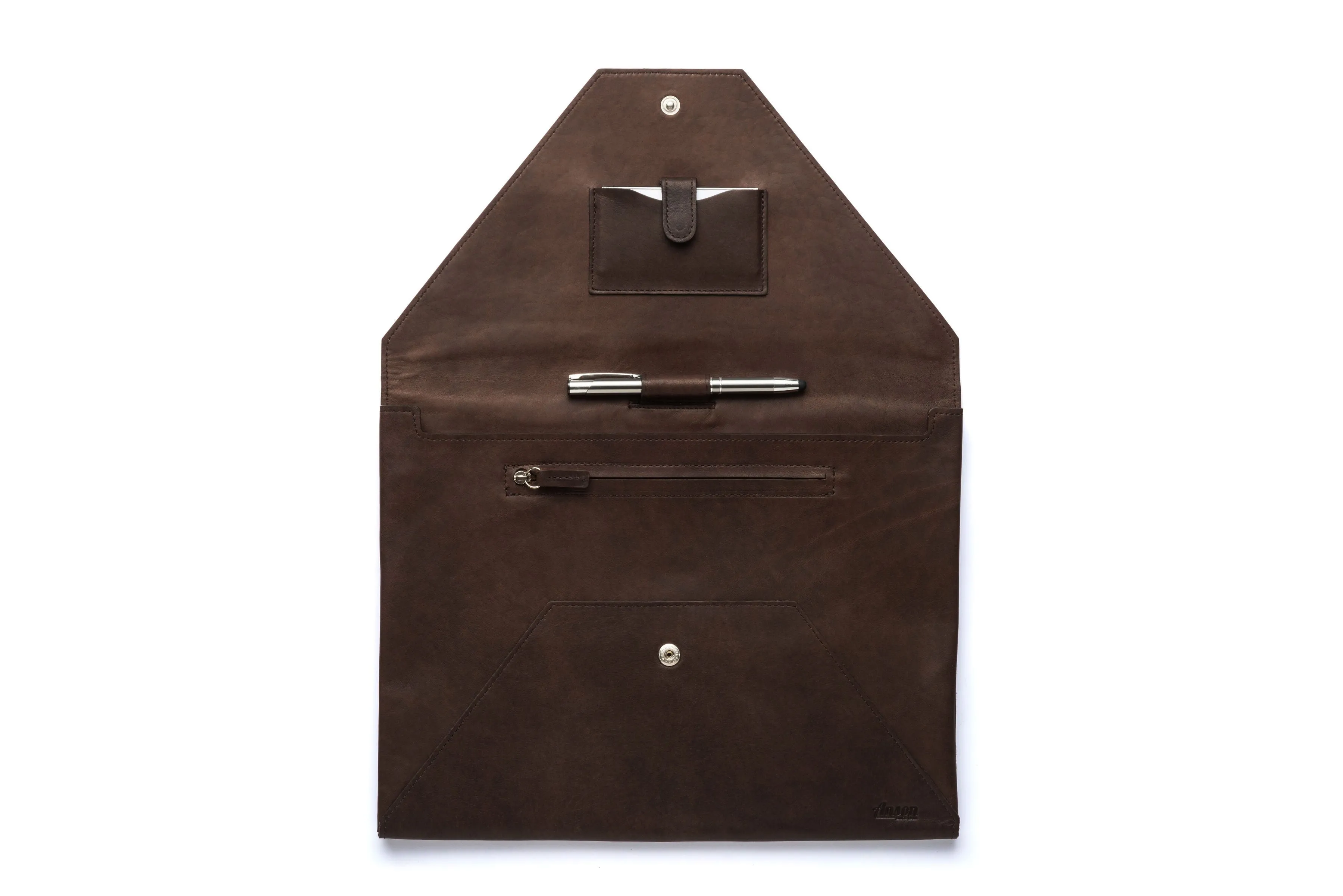 Premium Leather Document Envelope - Classic Brown or Sleek Black Organizer