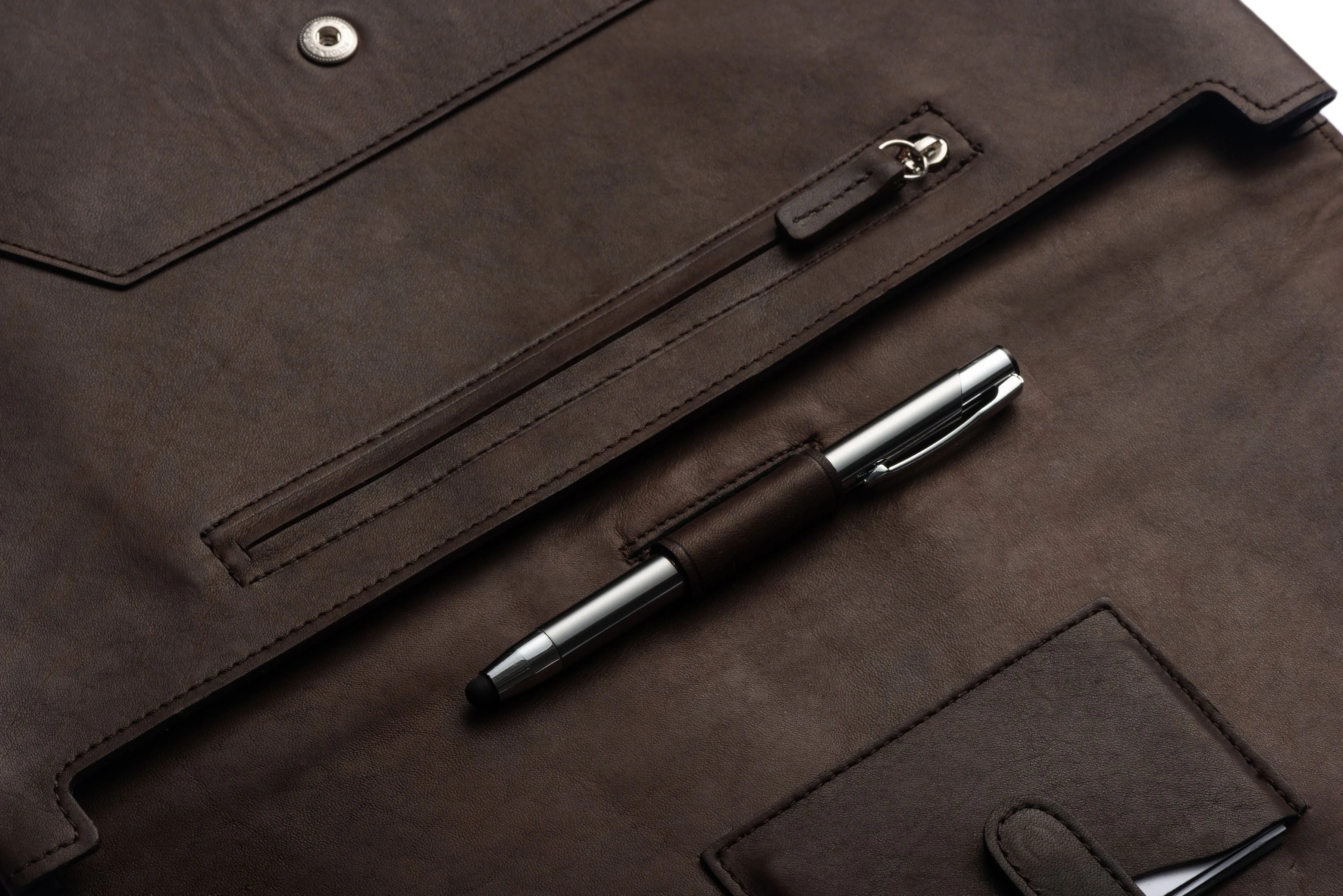 Premium Leather Document Envelope - Classic Brown or Sleek Black Organizer