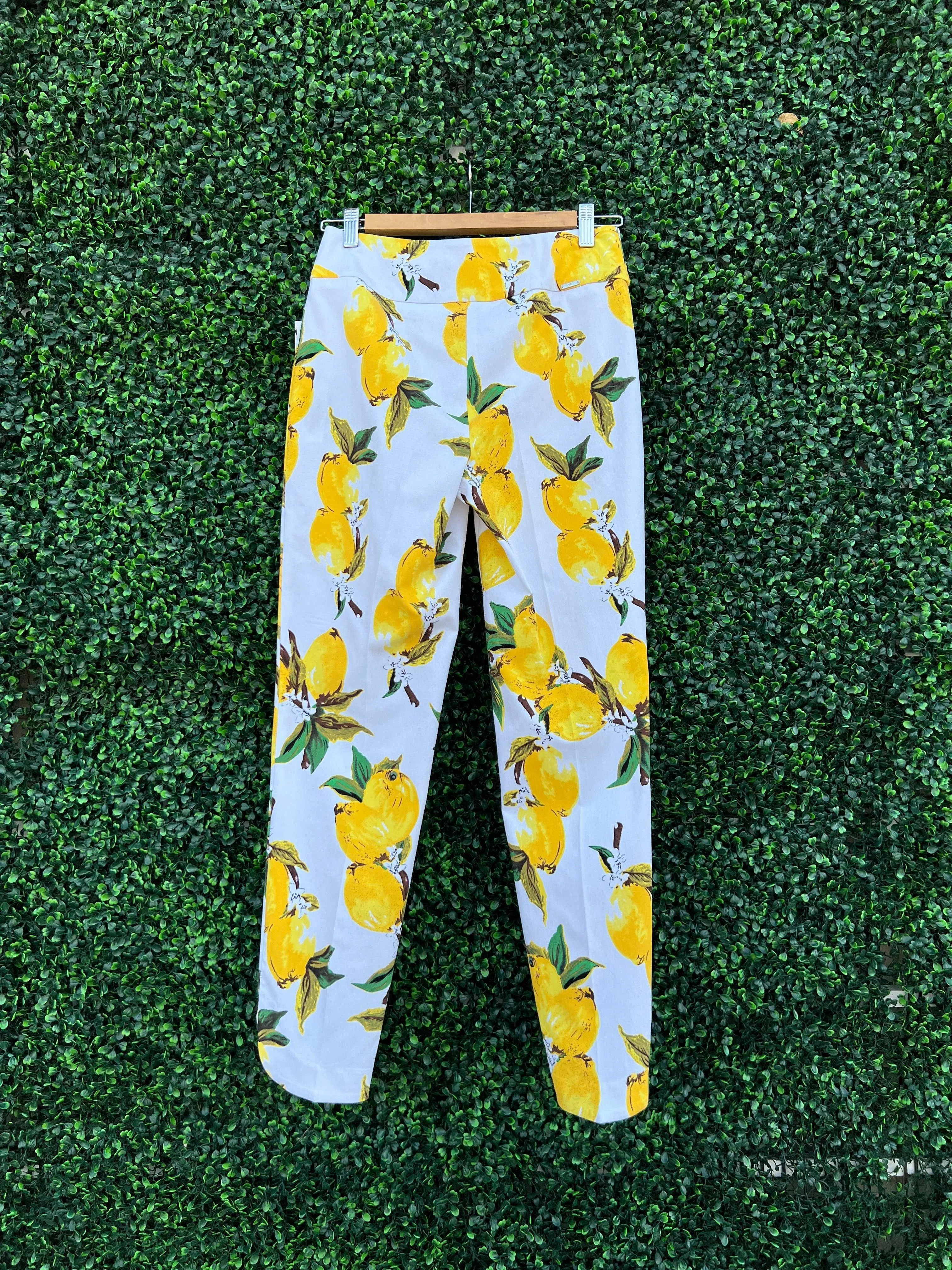 Lemon Print Petal Slit Up! Pant