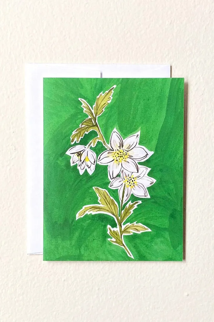 Llubav Wood Anemone Notecard