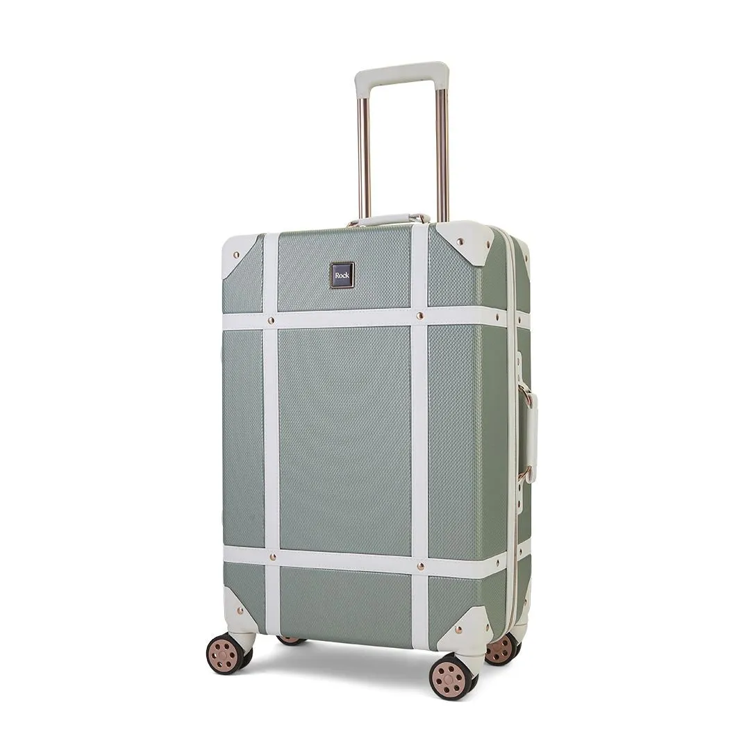 Luggage Suitcase Travel Bag Carry On Hand Cabin Check in Hard-Shell 4 Spinner Wheels Trolley Set | Vintage