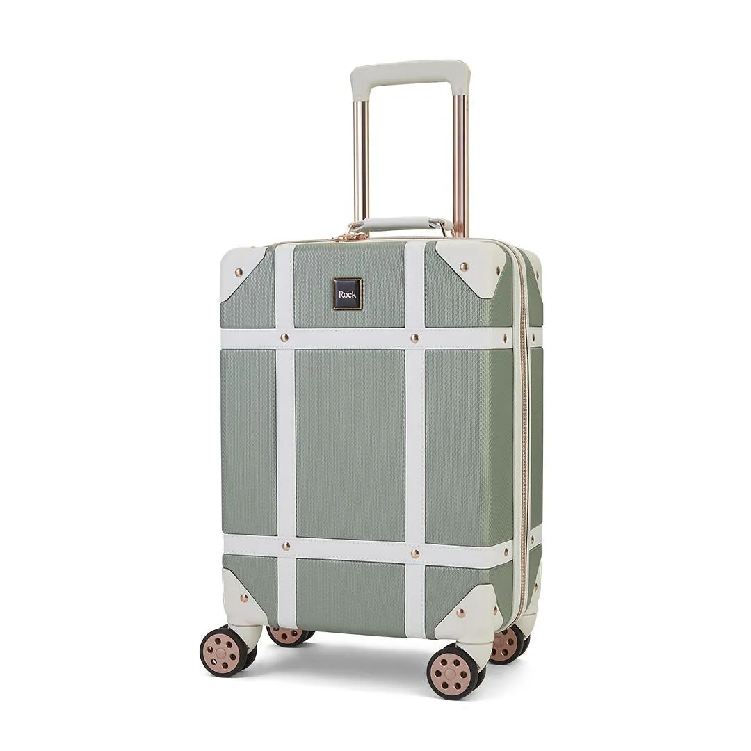 Luggage Suitcase Travel Bag Carry On Hand Cabin Check in Hard-Shell 4 Spinner Wheels Trolley Set | Vintage