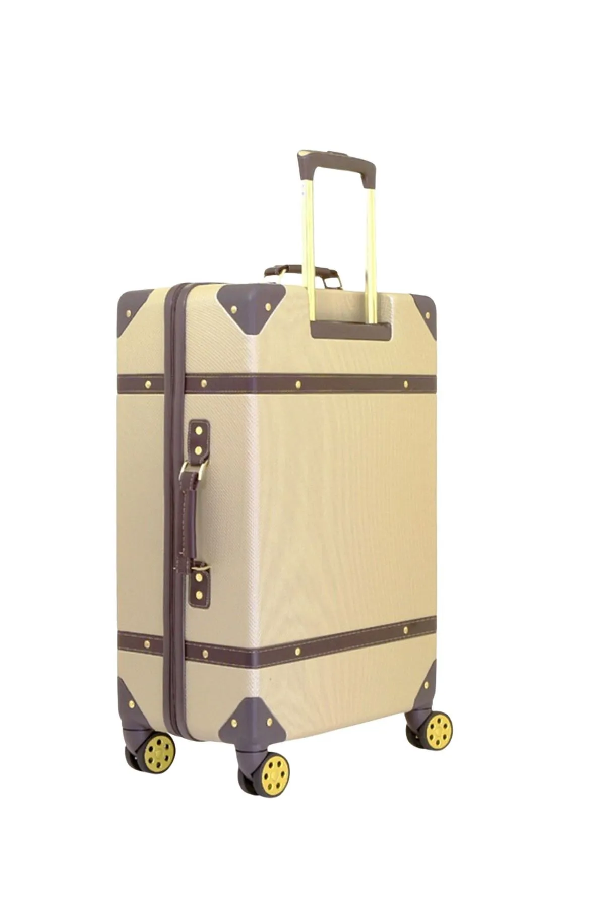 Luggage Suitcase Travel Bag Carry On Hand Cabin Check in Hard-Shell 4 Spinner Wheels Trolley Set | Vintage