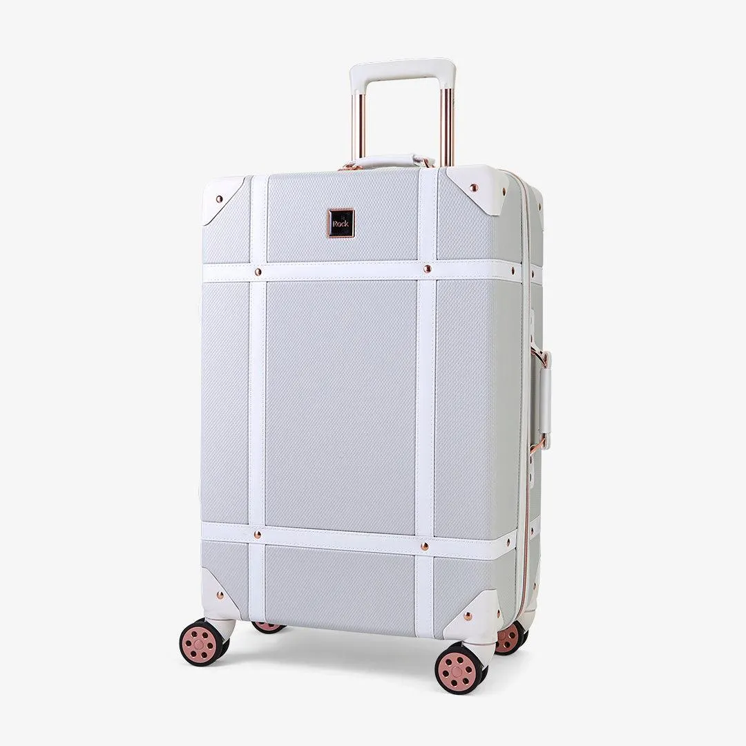 Luggage Suitcase Travel Bag Carry On Hand Cabin Check in Hard-Shell 4 Spinner Wheels Trolley Set | Vintage