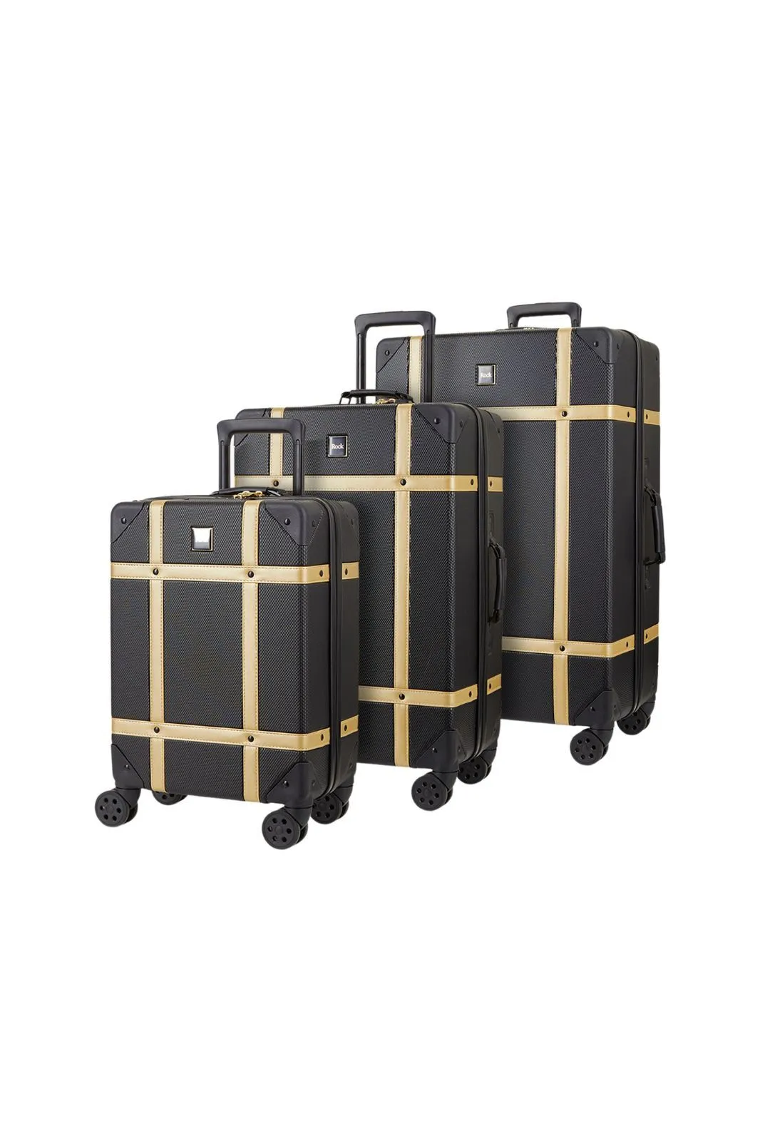 Luggage Suitcase Travel Bag Carry On Hand Cabin Check in Hard-Shell 4 Spinner Wheels Trolley Set | Vintage