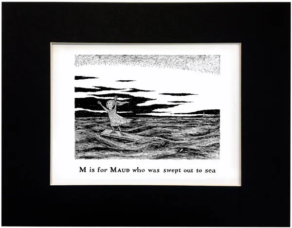 M is for Maud who was swept out to sea Print