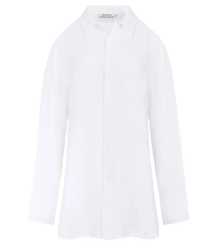 MAISON ESSENTIELE~ Oversized cotton gauze pajama shirt