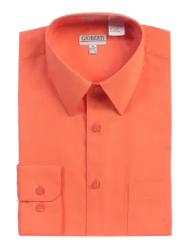 Men's Long Sleeve Shirt, Coral