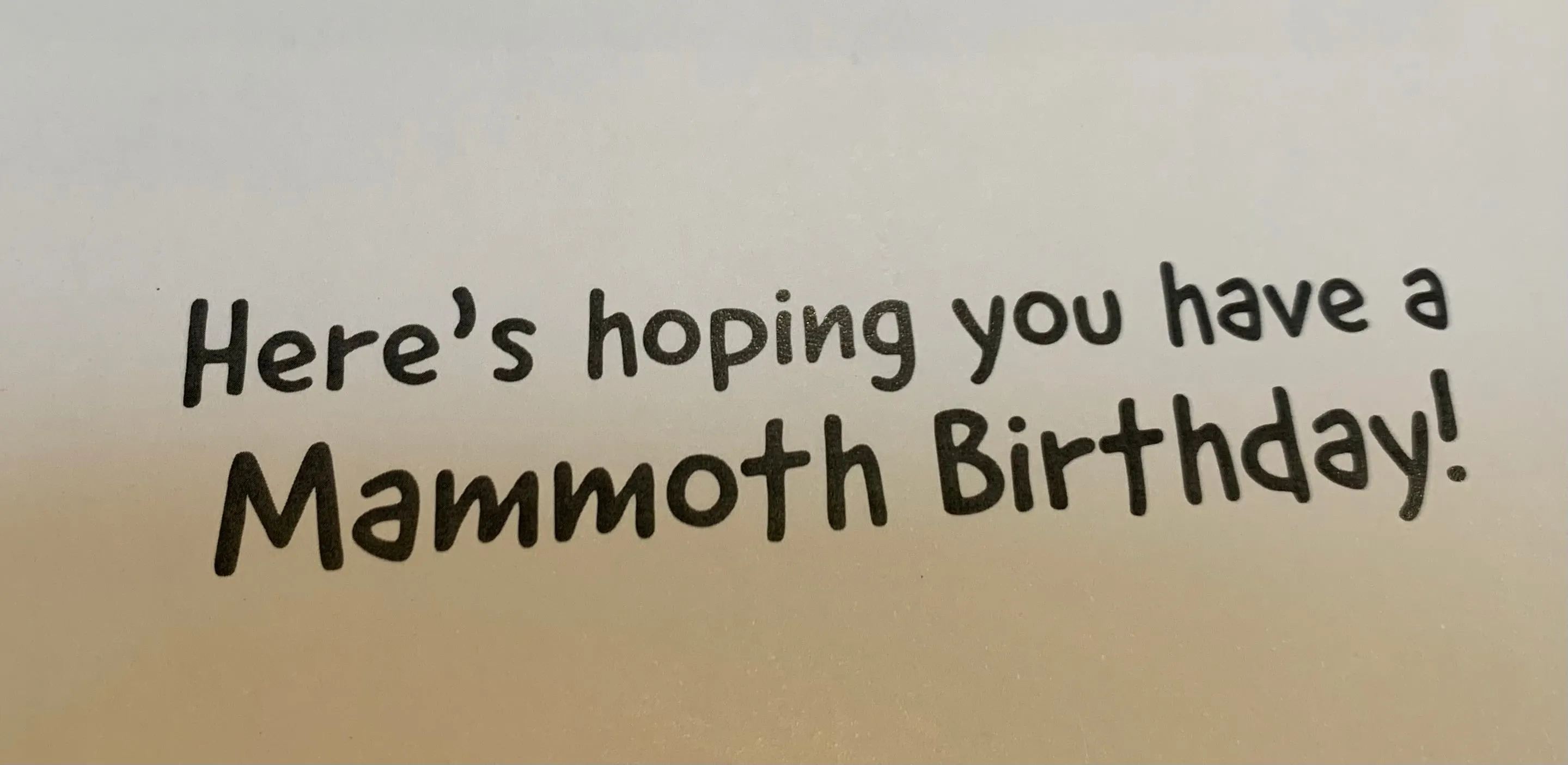 Mildred Mammoth Birthday Card