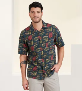 Modern Fit Printed Short Sleeve Resort Sport Shirt