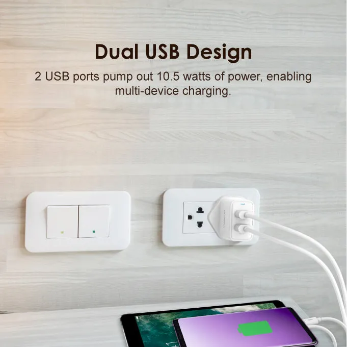 oraimo Firefly-2 5.0V/2.1A Dual USB Fast UK Wall Charger