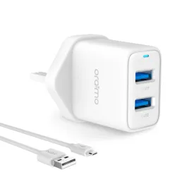 oraimo Firefly-2 5.0V/2.1A Dual USB Fast UK Wall Charger