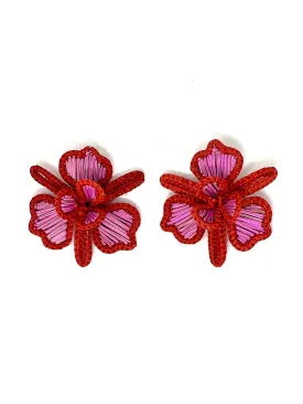 Orchid earrings pink