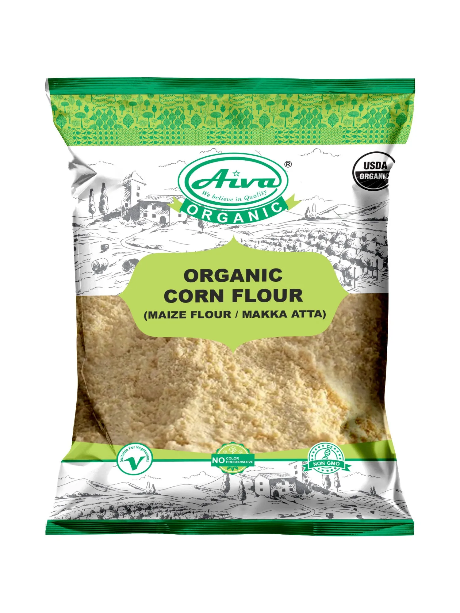 Organic Corn flour (Maize Flour / Makka Atta)