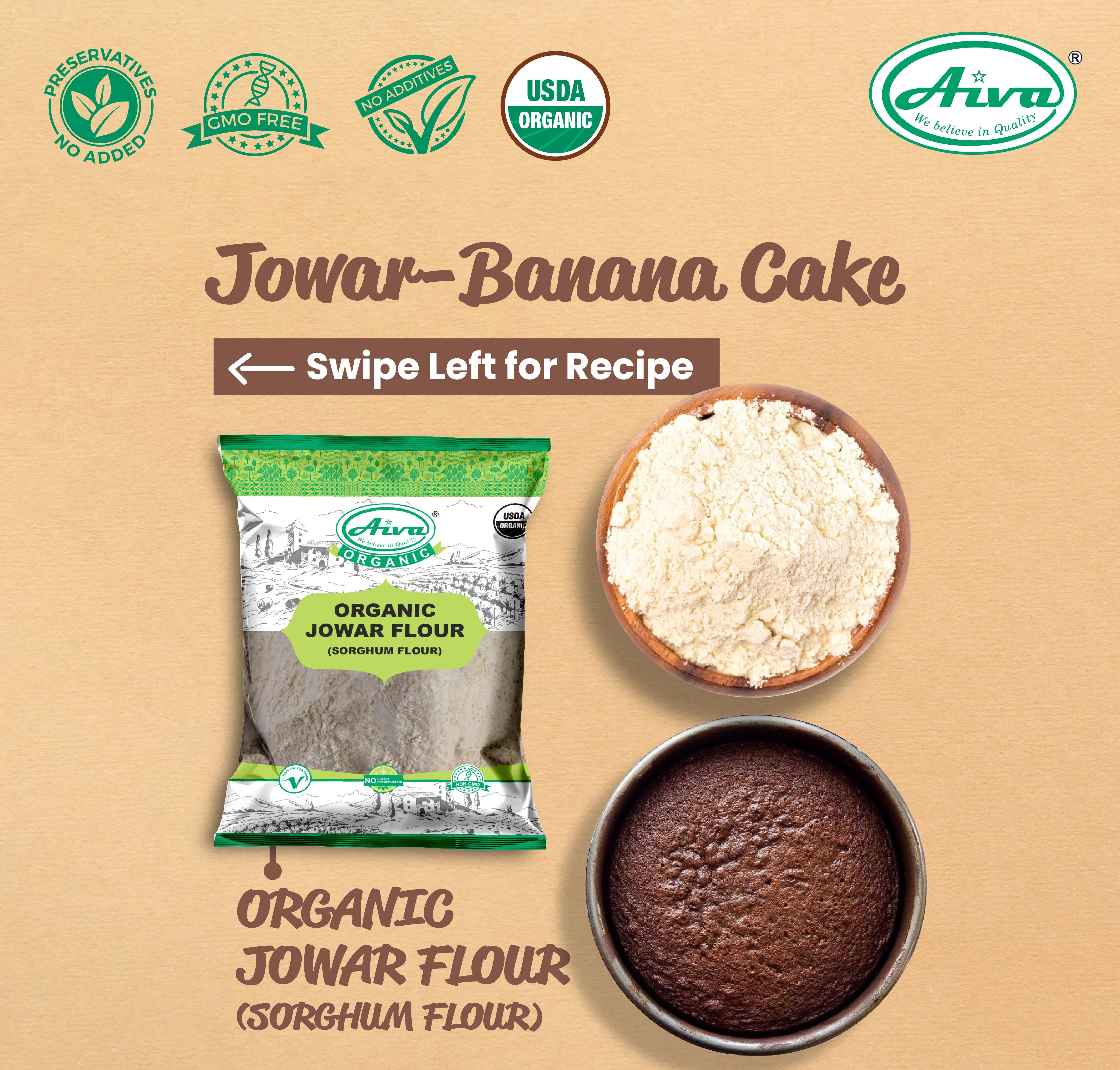 Organic Juwar Flour (Sorghum Flour)