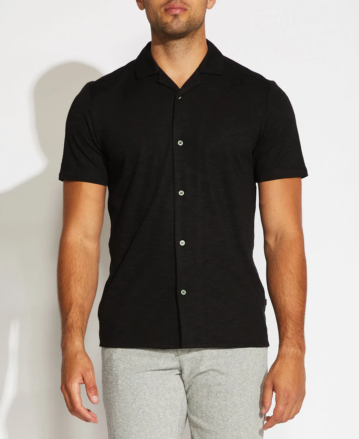 Parker Knit Resort Shirt (Black)