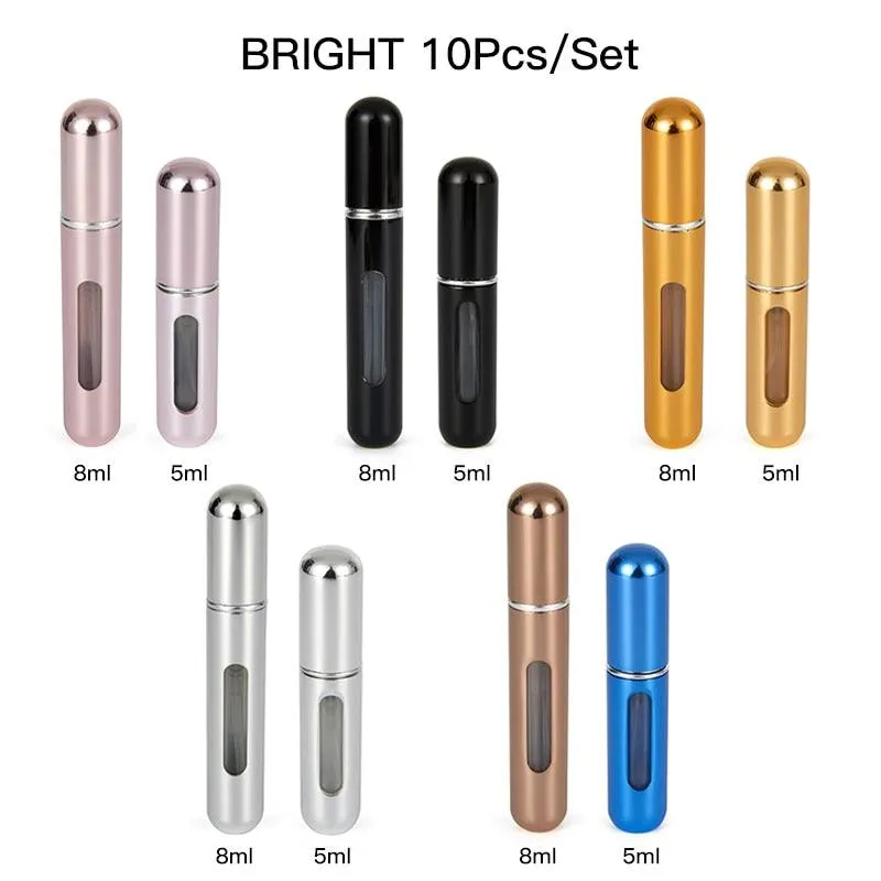 Perfume Refill Bottle Set 5Ml 8Ml For Travel, Refillable Bottle with Spray Pump Empty Perfume Containers Travel Atomizer Bottle