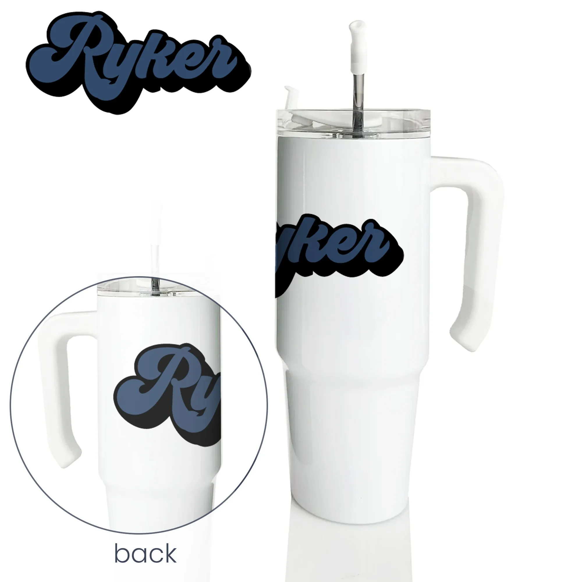 Personalized 30 oz RETRO NAME GrippyTumbler