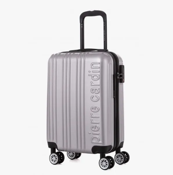 Pierre Cardin Belmont Luggage Spinner 3 Piece Set | Metallic Silver