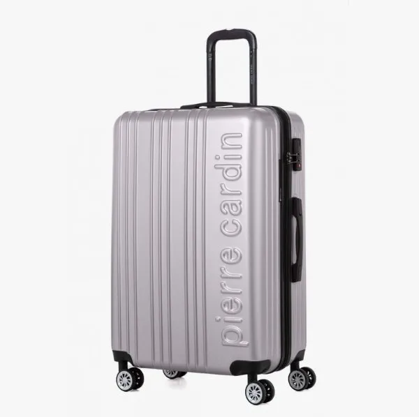 Pierre Cardin Belmont Luggage Spinner 3 Piece Set | Metallic Silver