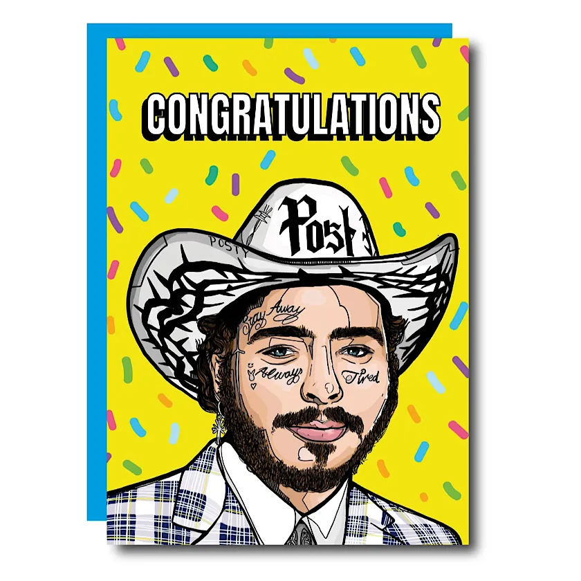 Post Malone Birthday Card